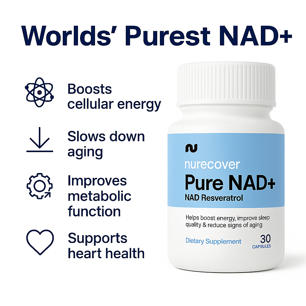 Nurecover® Pure NAD+ med Resveratrol 500 g kapslar