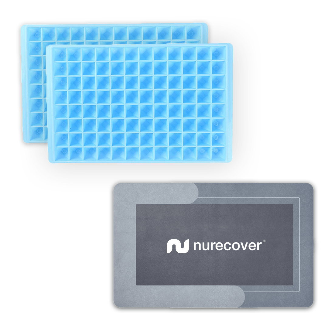 nurecover PodSet - 192 isbitsbrickor + vattenabsorberande matta - nurecover